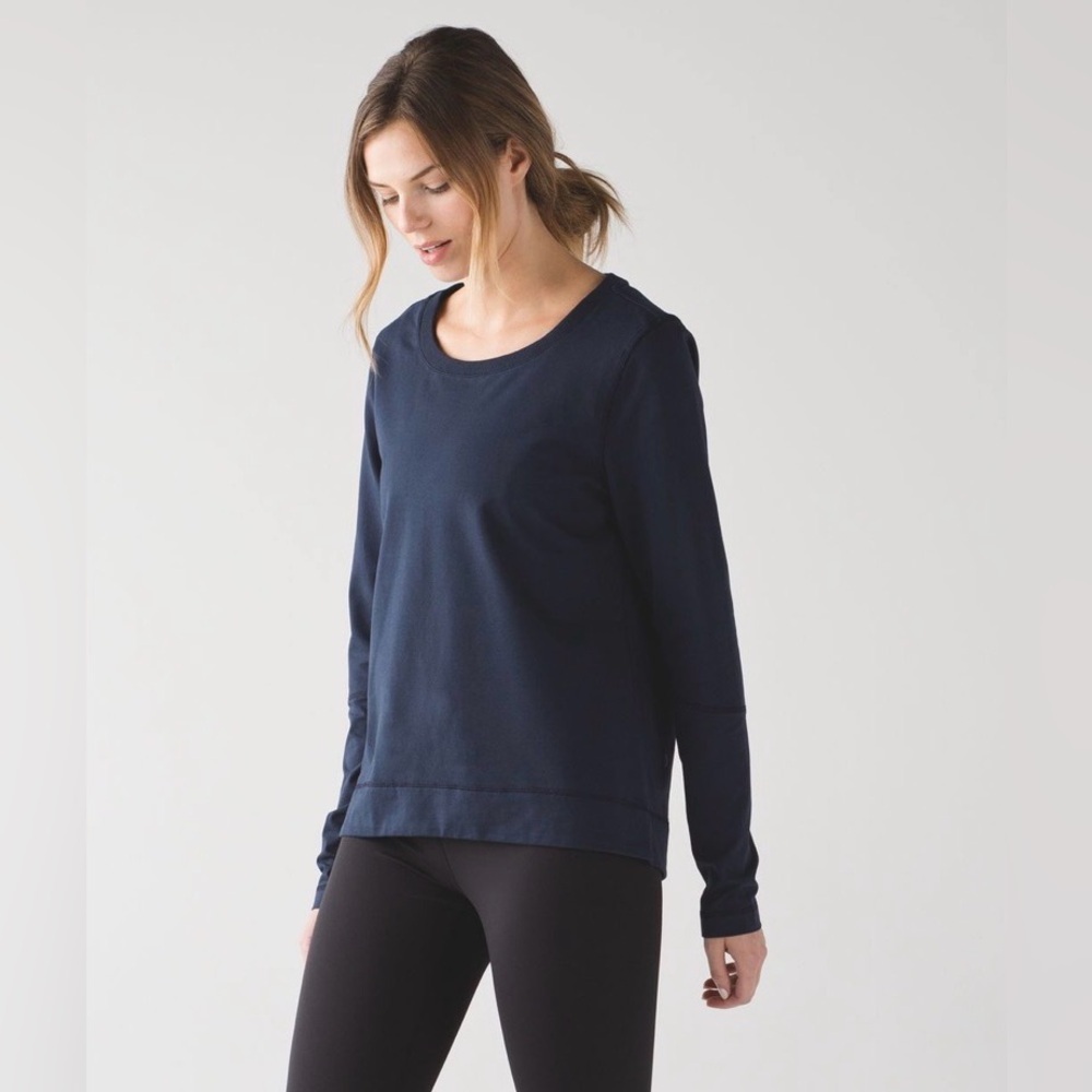 🍋 Lululemon Belle Women’s Long Sleeve Inkwell Navy Pullover Size 8/10